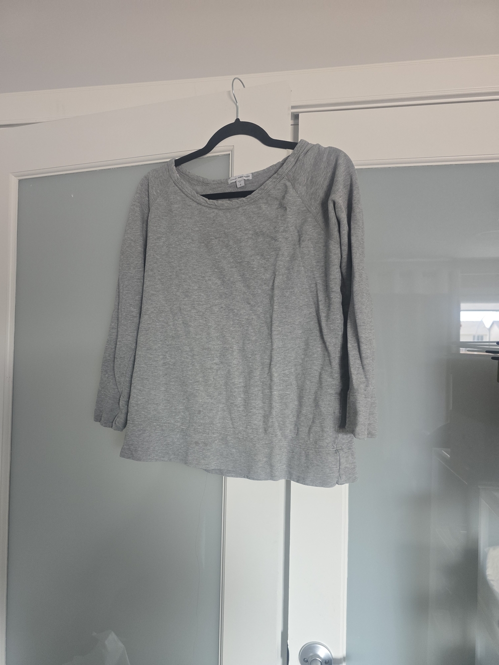 James Perse Light Gray Scoop Neck tshirt